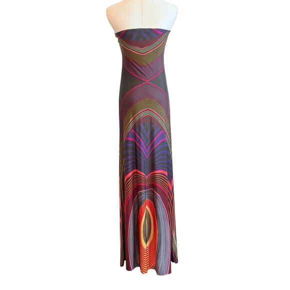 Earthbound Strapless Maxi Dress Size S/M Stretch Tube Boho Whimsical Indie Mod - Picture 2 of 7